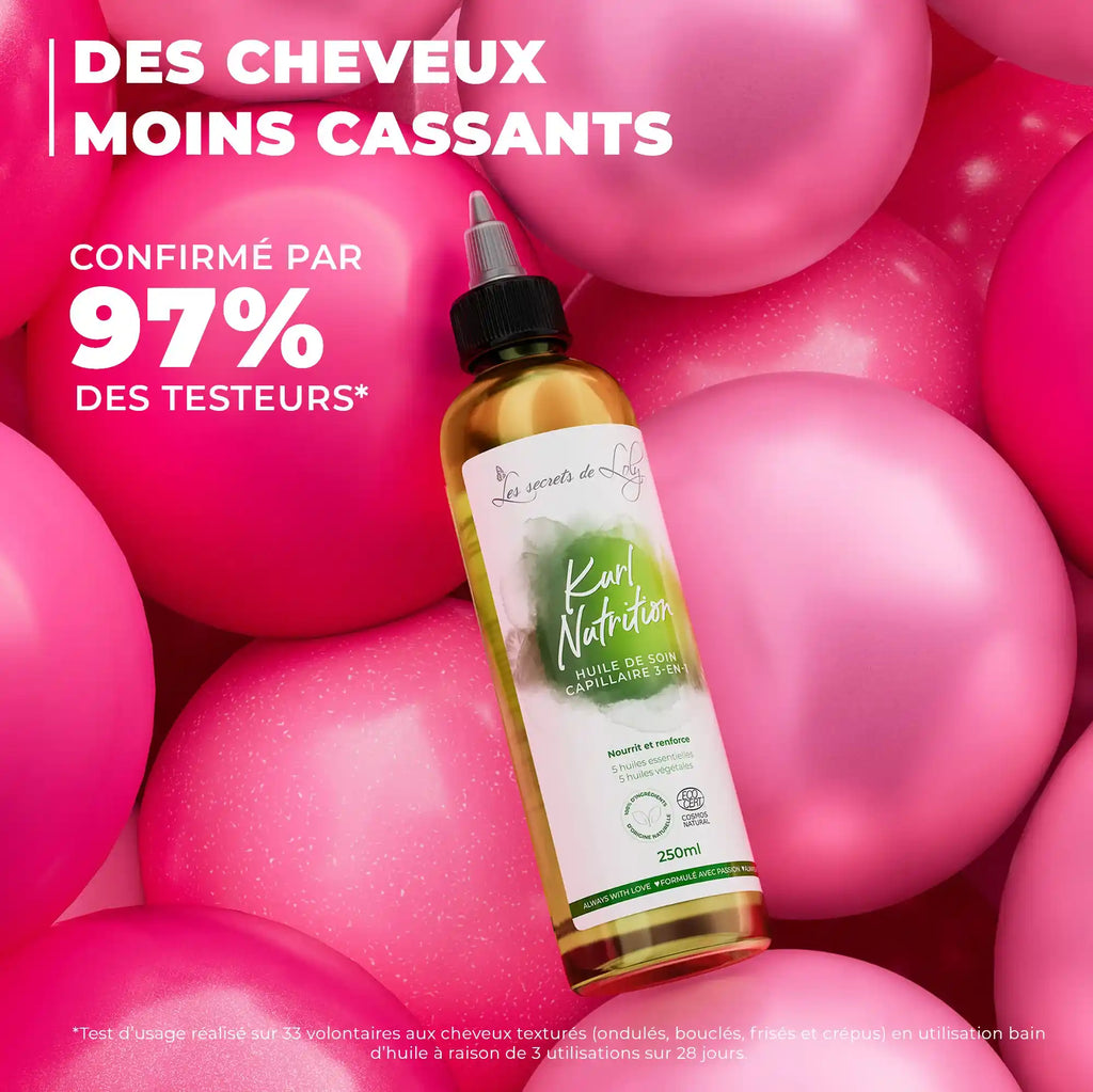 Kurl Nutrition - Huile de soin capillaire 3-en-1